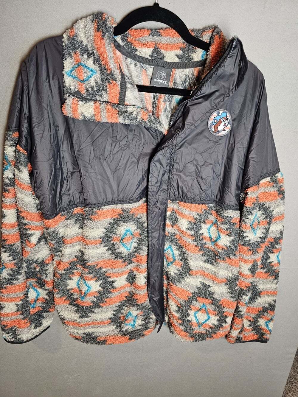 Buc-ees Full-Zip Aztec Fleece Jacket Size L Multicolor Texas Gas Station EUC